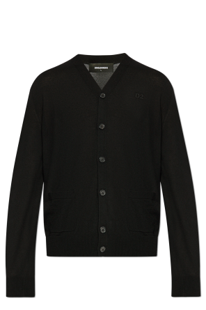 トップス COMMEdesGARCONS HOMME PLUS 97's CARDIGAN Black Cardigan with logo Comme des Garçons Homme Plus